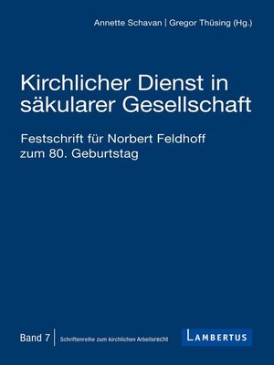 cover image of Kirchlicher Dienst in säkularer Gesellschaft